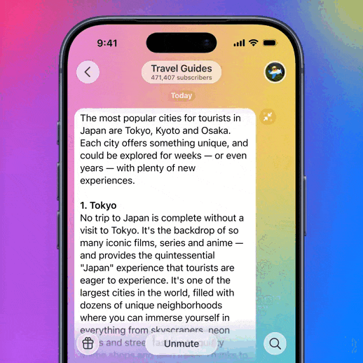 Вышло обновление Telegram: краткие пересказы от ИИ и дизайн «жидкое стекло» - 4